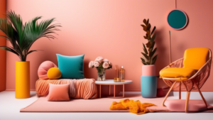 Create an image showcasing the latest lifestyle trends, featuring vibrant and modern aesthetics. Include elements like fashion accessories, home decor, wel